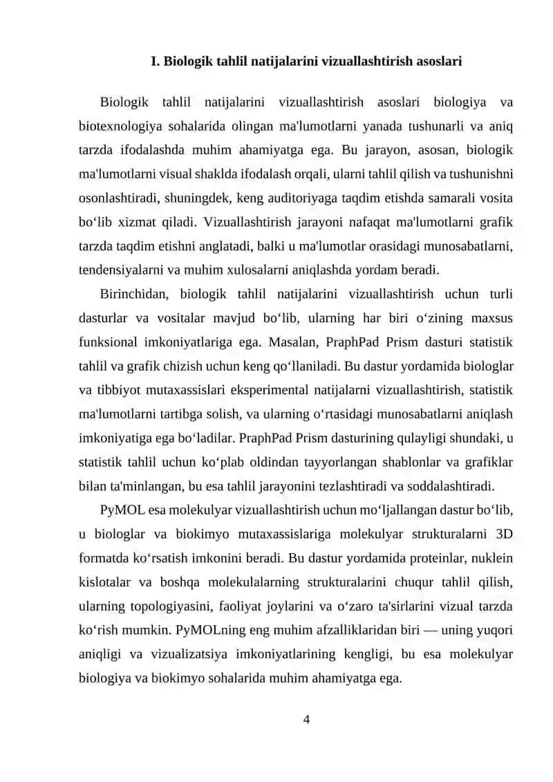 Biologik ma'lumotlar vizuallashtirish vositalari 4