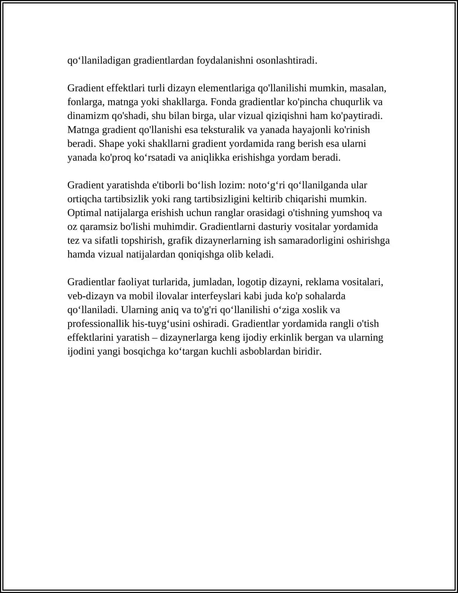 ADOBE ILLUSTRATOR DASTURIDA GRADIENT TOOL VA BLEND TOOLDAN USKUNALARIDAN FOYDALANIB INFOGRAFIKA YARATISH 4