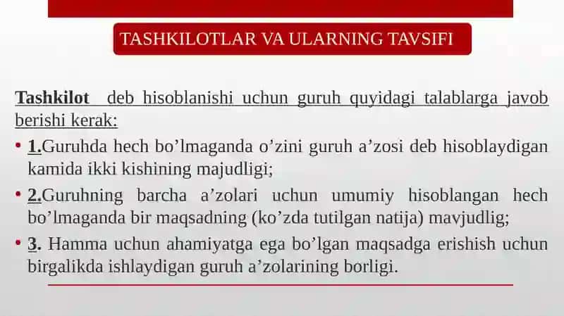 TASHKILOT VA ULARNIboshqarish 4