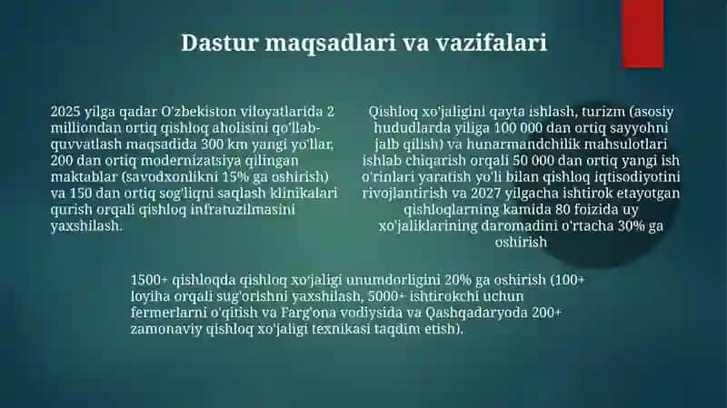 Obod qishloq davlat dasturi 4