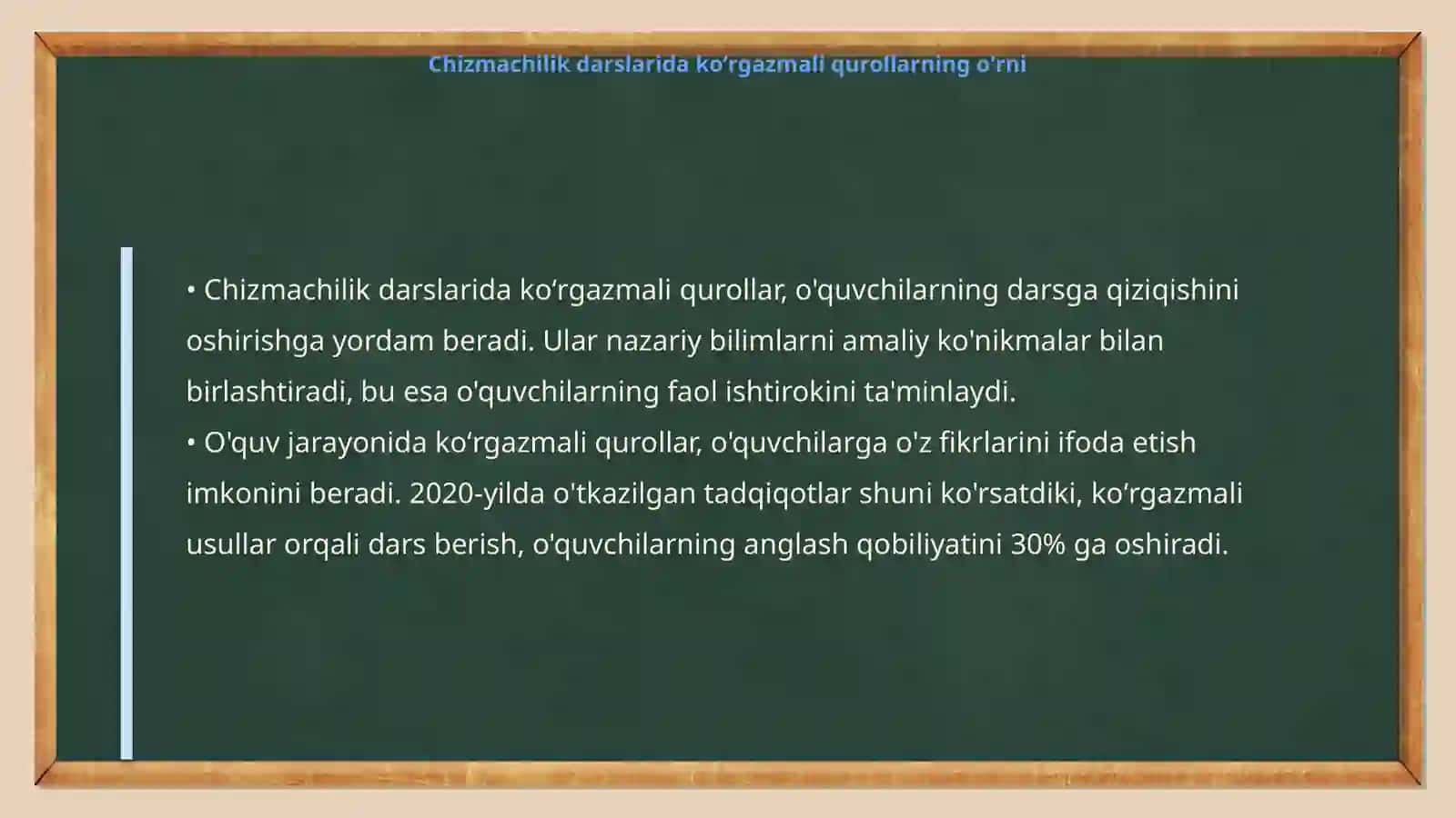 Chizmachilik darslarida koʻrgazmali qurollarni tayyorlash va ulardan foydalanish usullari 4