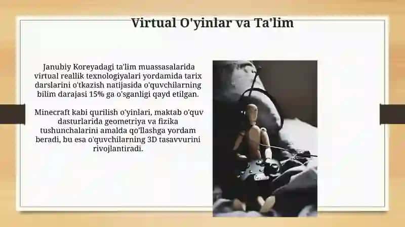 Virtual O'yinlarning Kelajagi 4