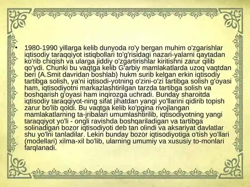 ChORIYEVA HOSIYATNING IQTISOD NAZARIYASI FANIDAN 4