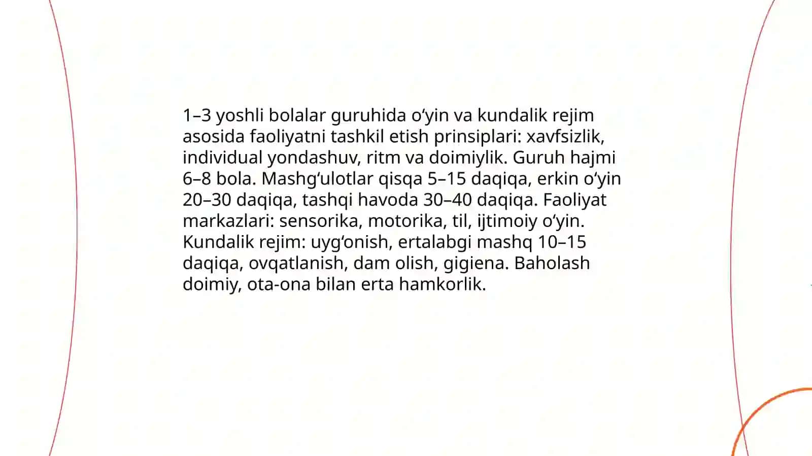 Turli yosh guruhlarida rivojlantiruvchi markazlardagi faoliyatlarini tashkil qilish metodikasi 4