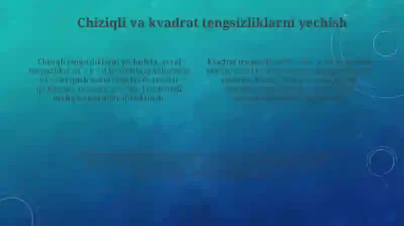 Sonli tengsizliklar 4