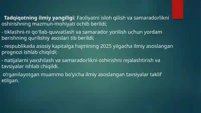Talimga investidsiya qilishning iqtisodiy samaradorligi 4