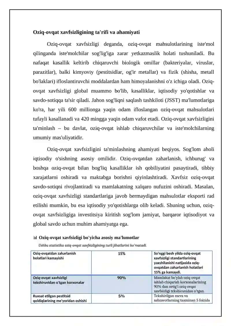 Oziq ovqat mahsulotlari xavfsizligi 4