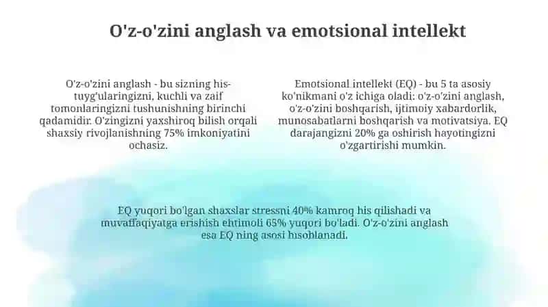 Ruhiy salomatlik va shaxsiy rivojlanish 4