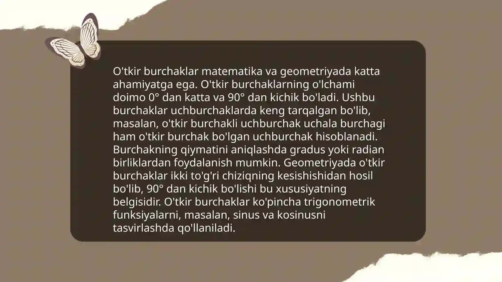 Burchak turlari 4