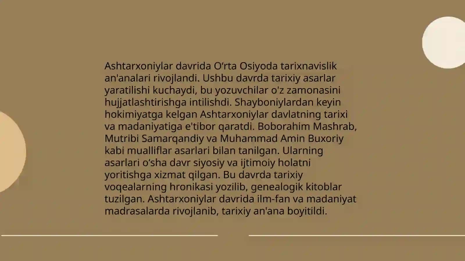 Shayboniylar va Ashtarxoniylar davrida tarixnavislik 4