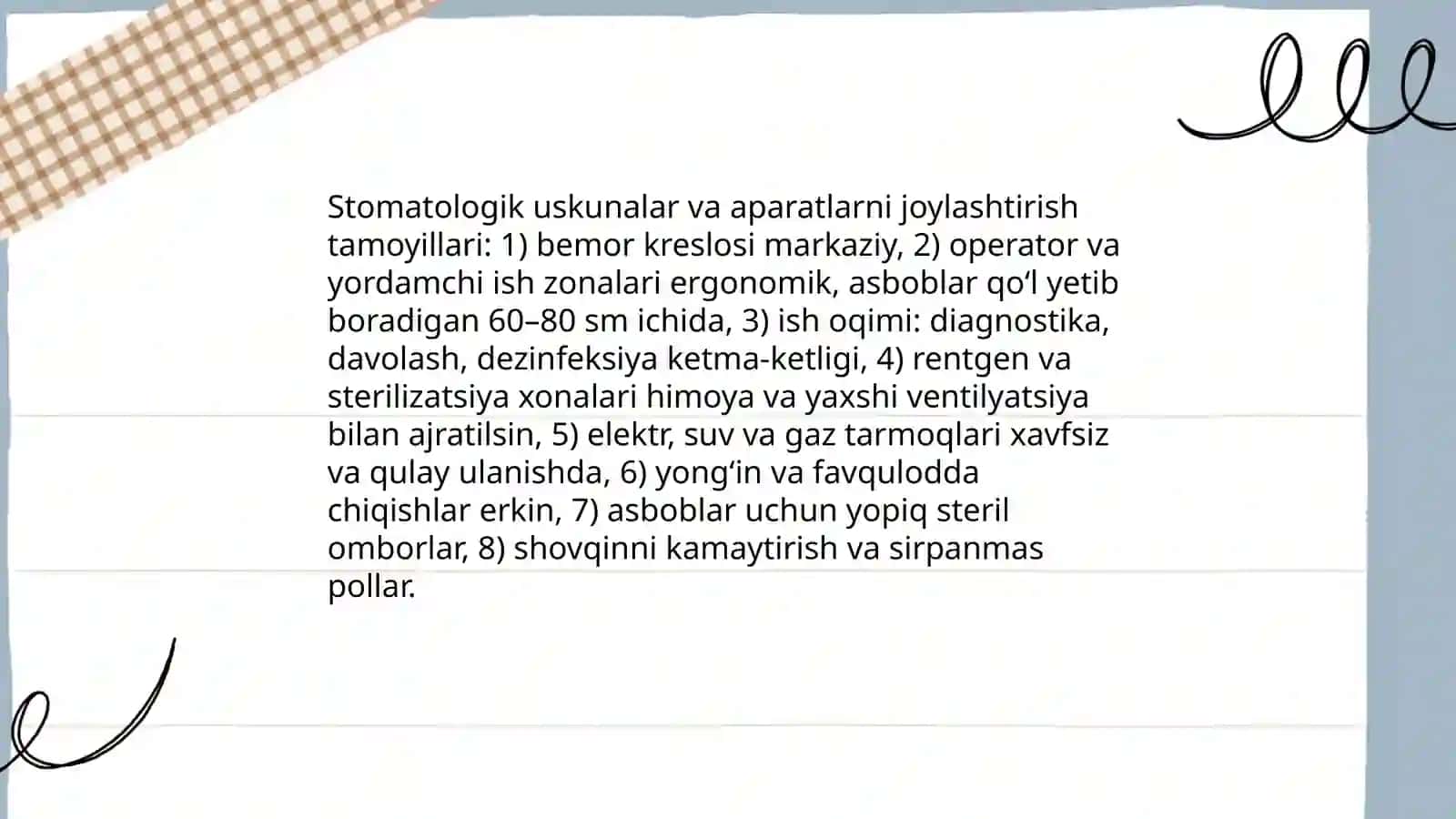 Ortopedik stomatologiya xonasining tuzilishi 4