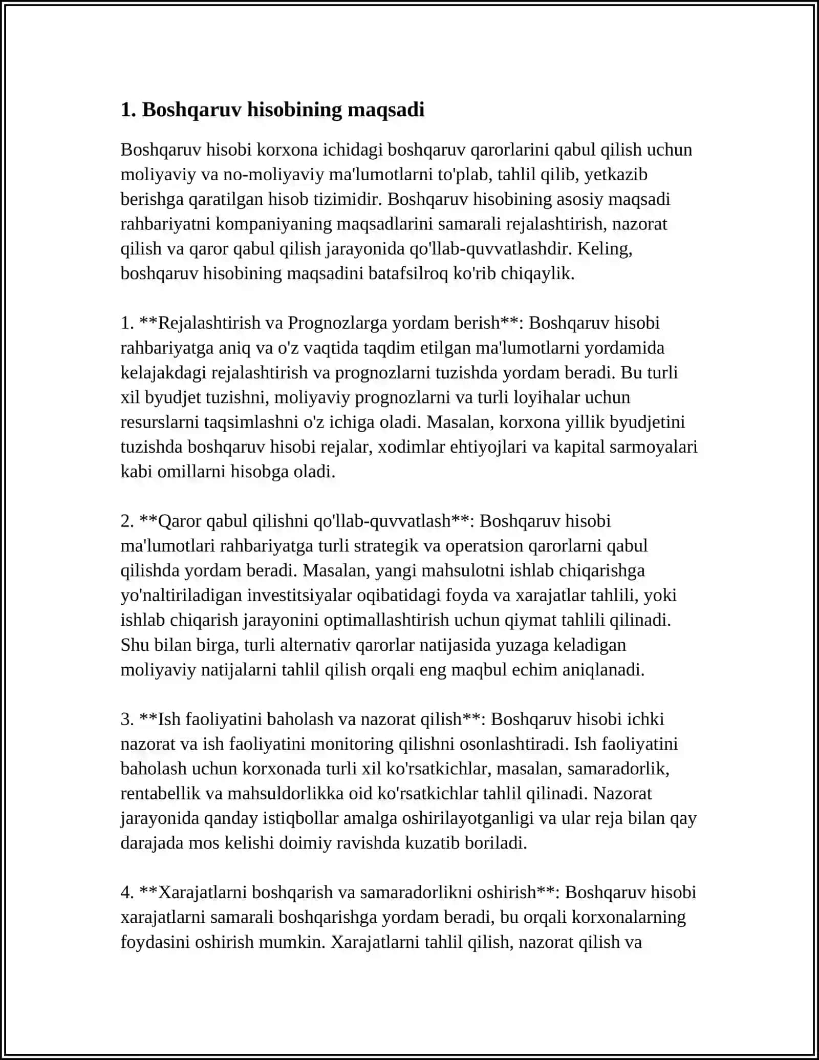 BOSHQARUV HISOBI FANINING PREDMETI VA VAZIFALARI 4