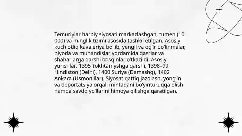 Amir Temur davlatchiligi 4