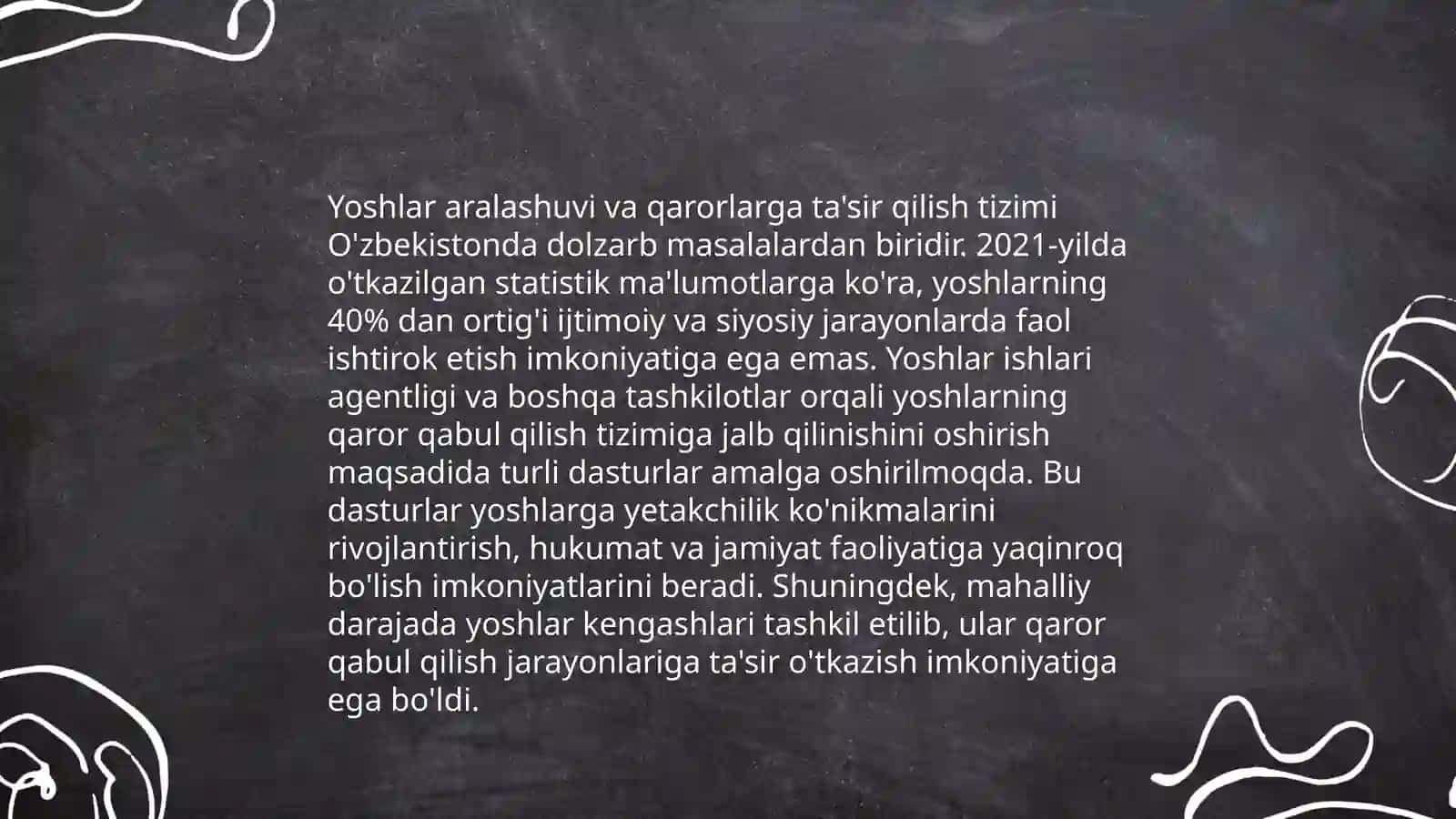 O'zbekiston Respublikasining Yoshlarga oid siyosati 4