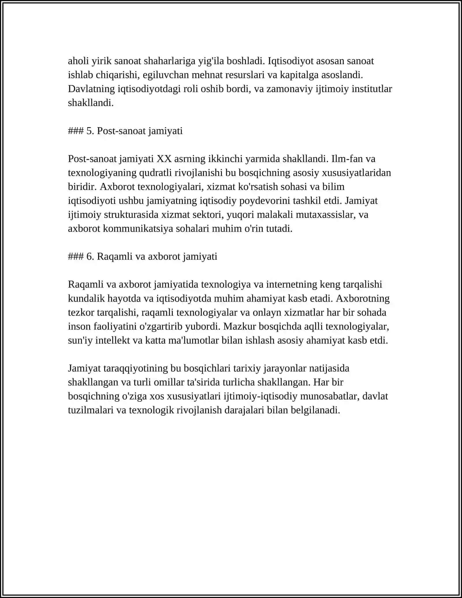 JAMIYAT TARAQQIYOTIDA TARIXNING MAZMUNI YÒNALISHLARI VA KONSEPSIYALARI 4