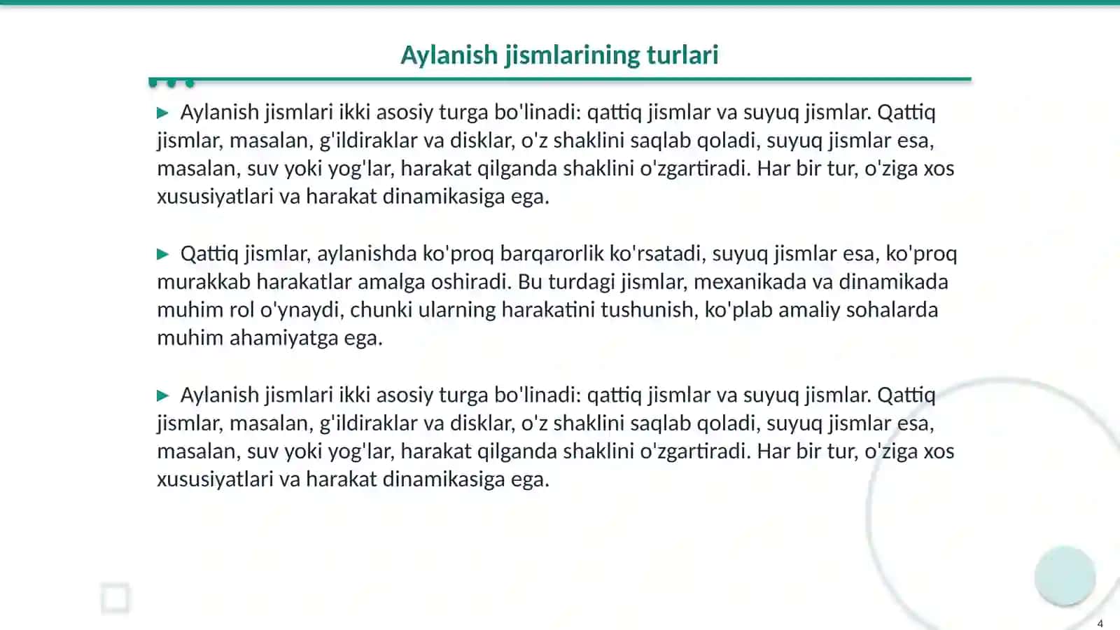 Aylanish jismlari 4