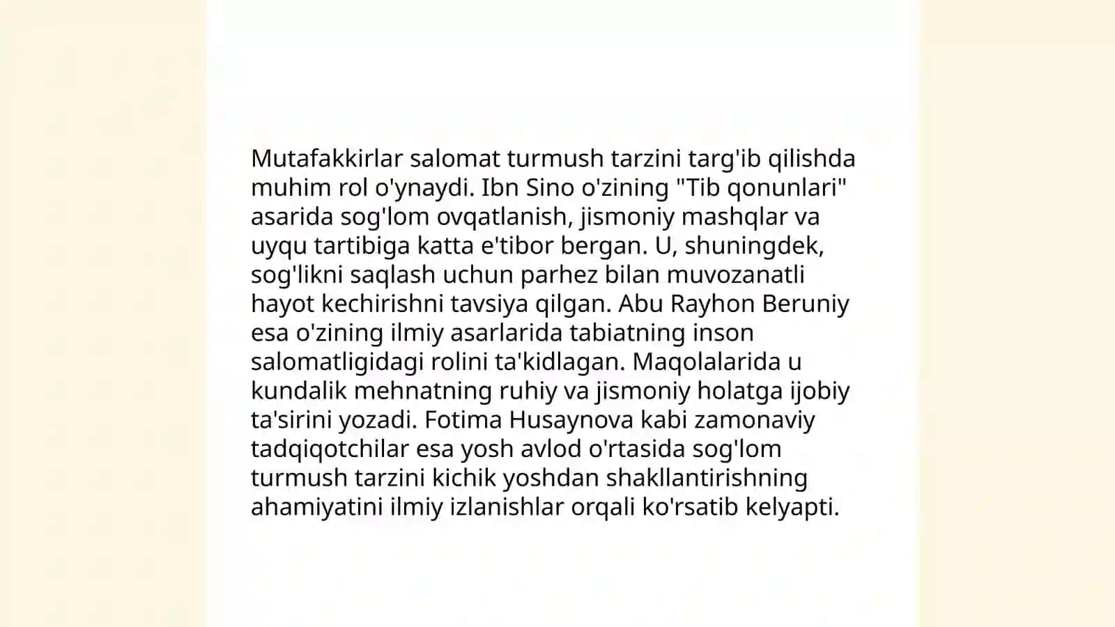 Buyuk alloma va mutafakkirlarining jismoniy tarbiya tóĝrisida 4