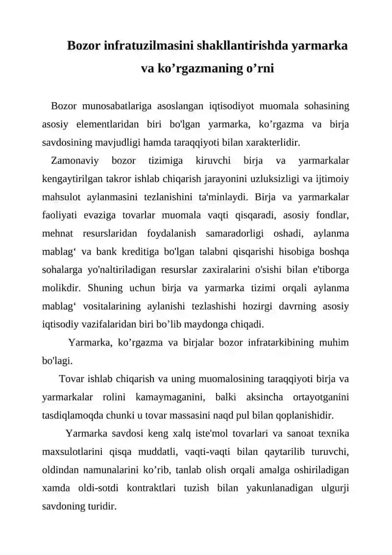 Yarmarka va ko’rgazmalar 4