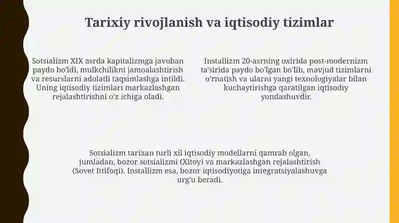 Sotsializm va installizm: Taqqoslash va o'xshashliklar 4