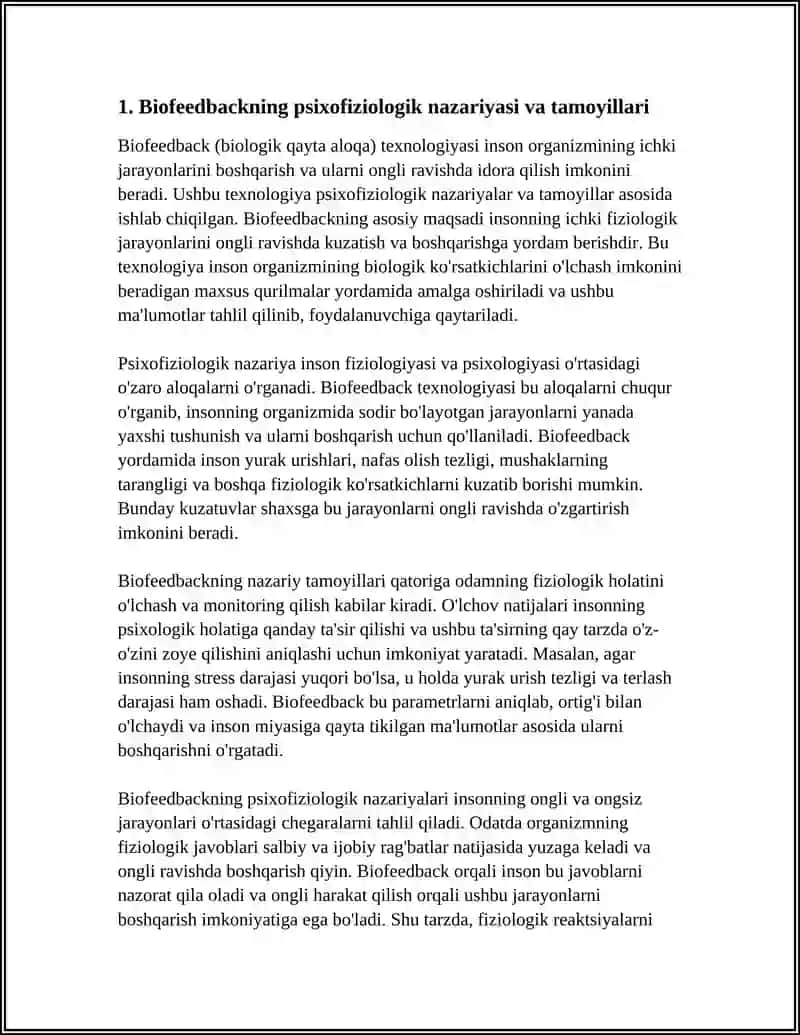 BIOFEEDBACK(BIOLOGIK QAYTA ALOQA) TEXNOLOGIYASINING PSIXOFIZIOLOGIK ASOSLARI 4