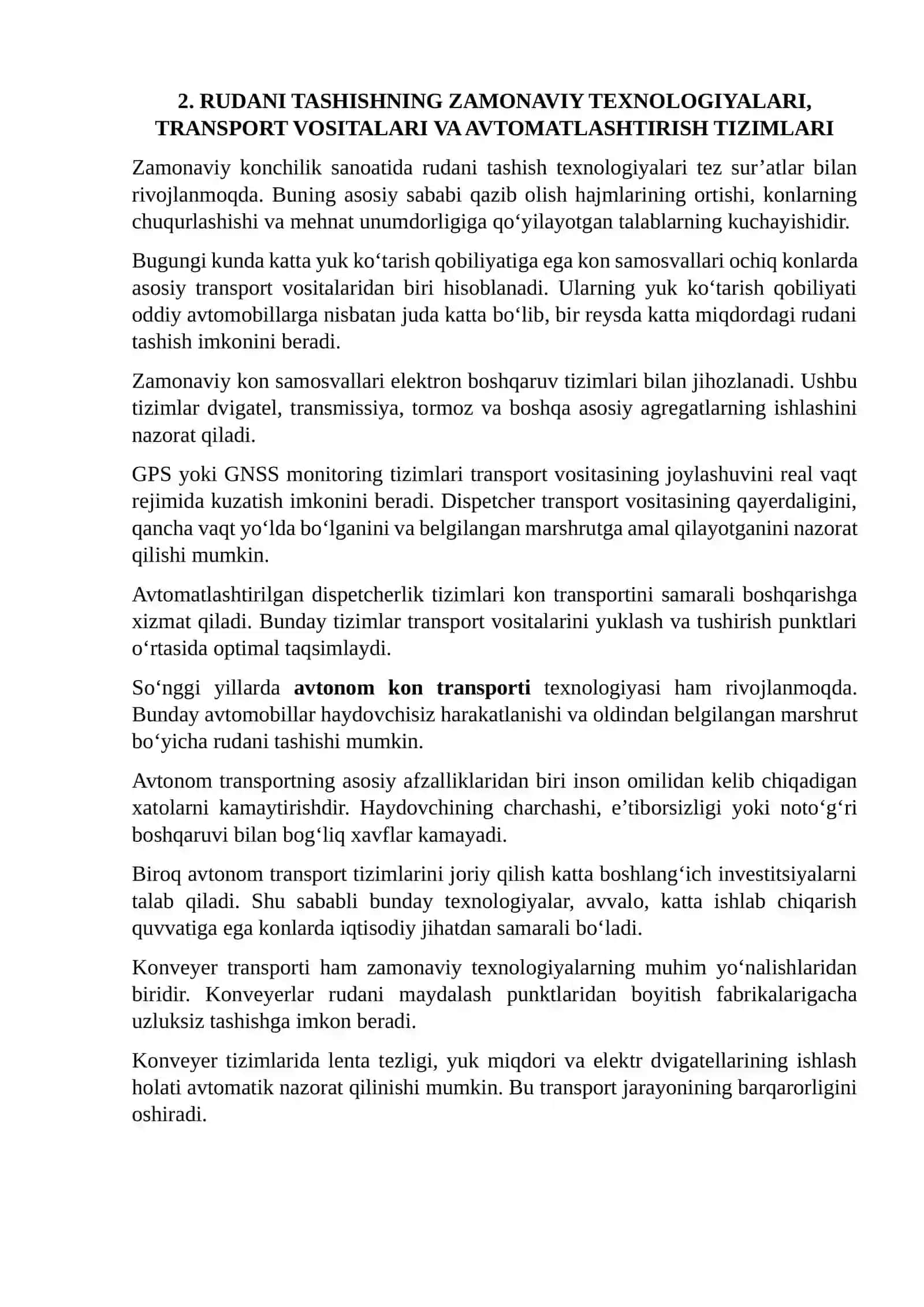 Rudani tashishning zamonaviy texnologiyalari 4