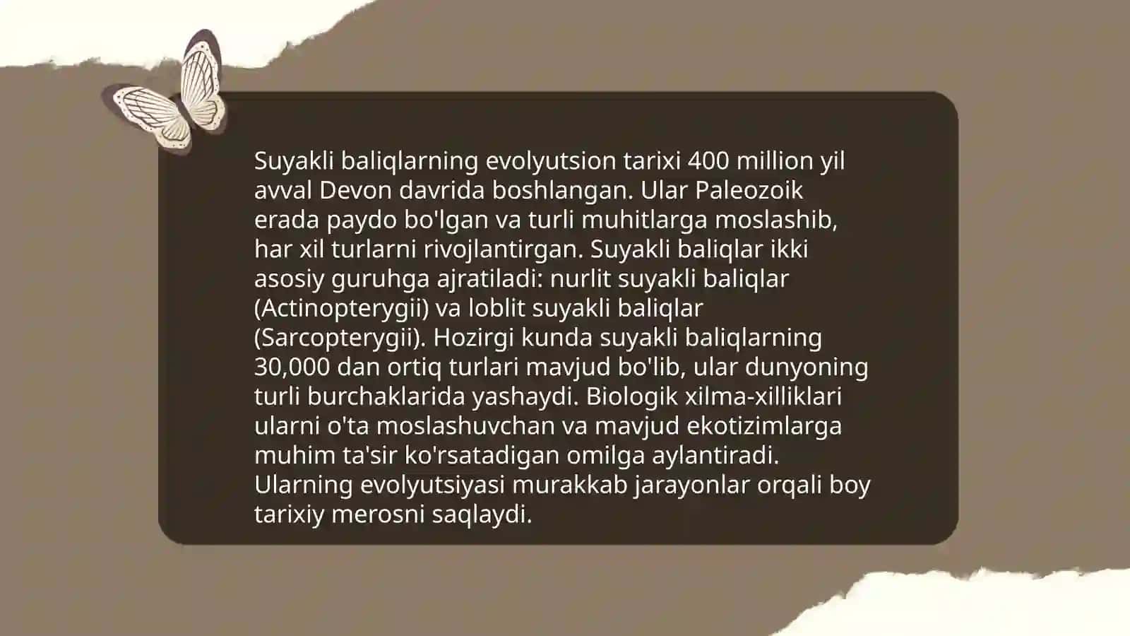 Suyakli baliqlarning kelib chiqishi sistematikasi va evolyutsiyasi 4