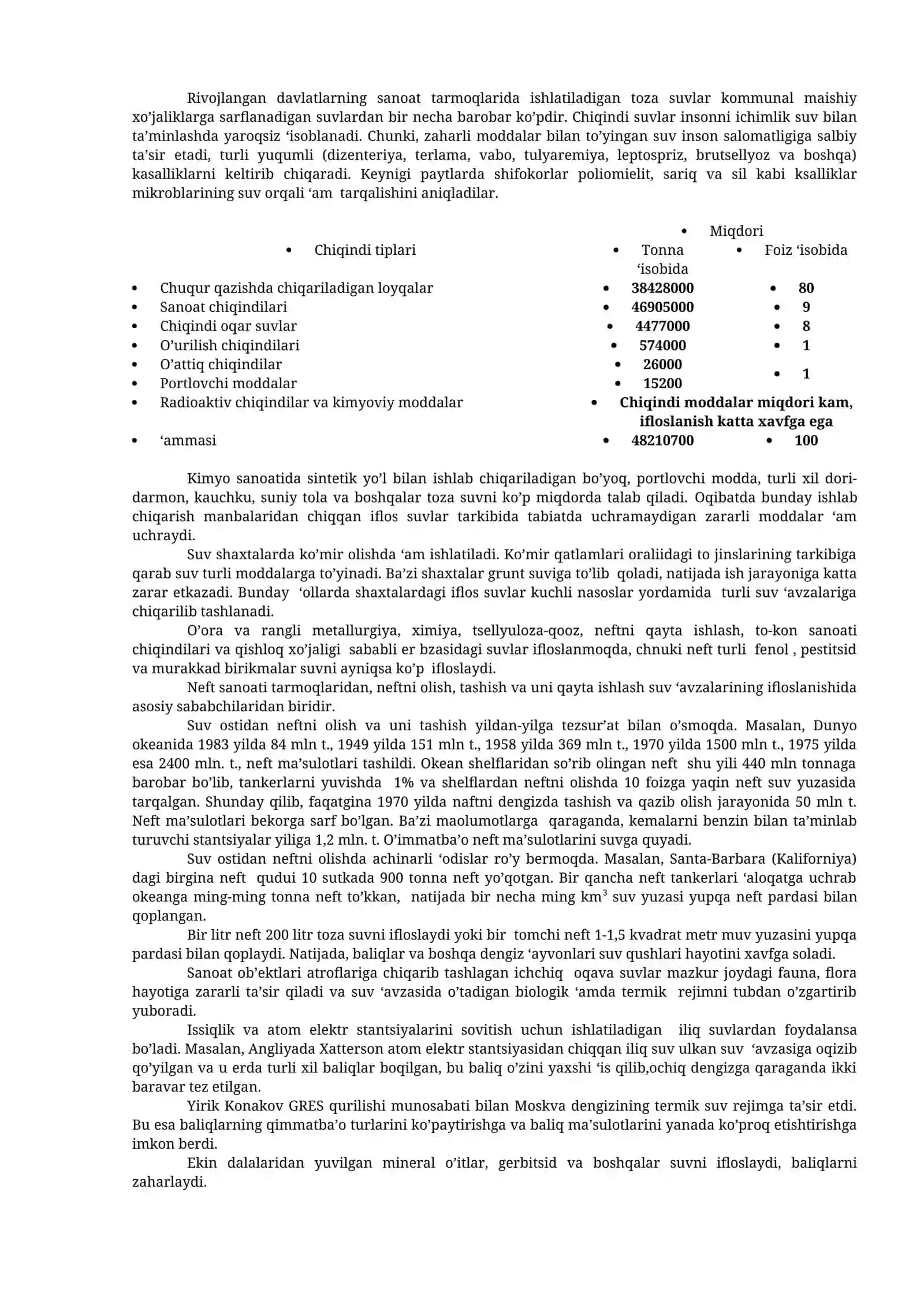 Suv resurslari va ulardan foydalanish xamda muxofaza qilish 4