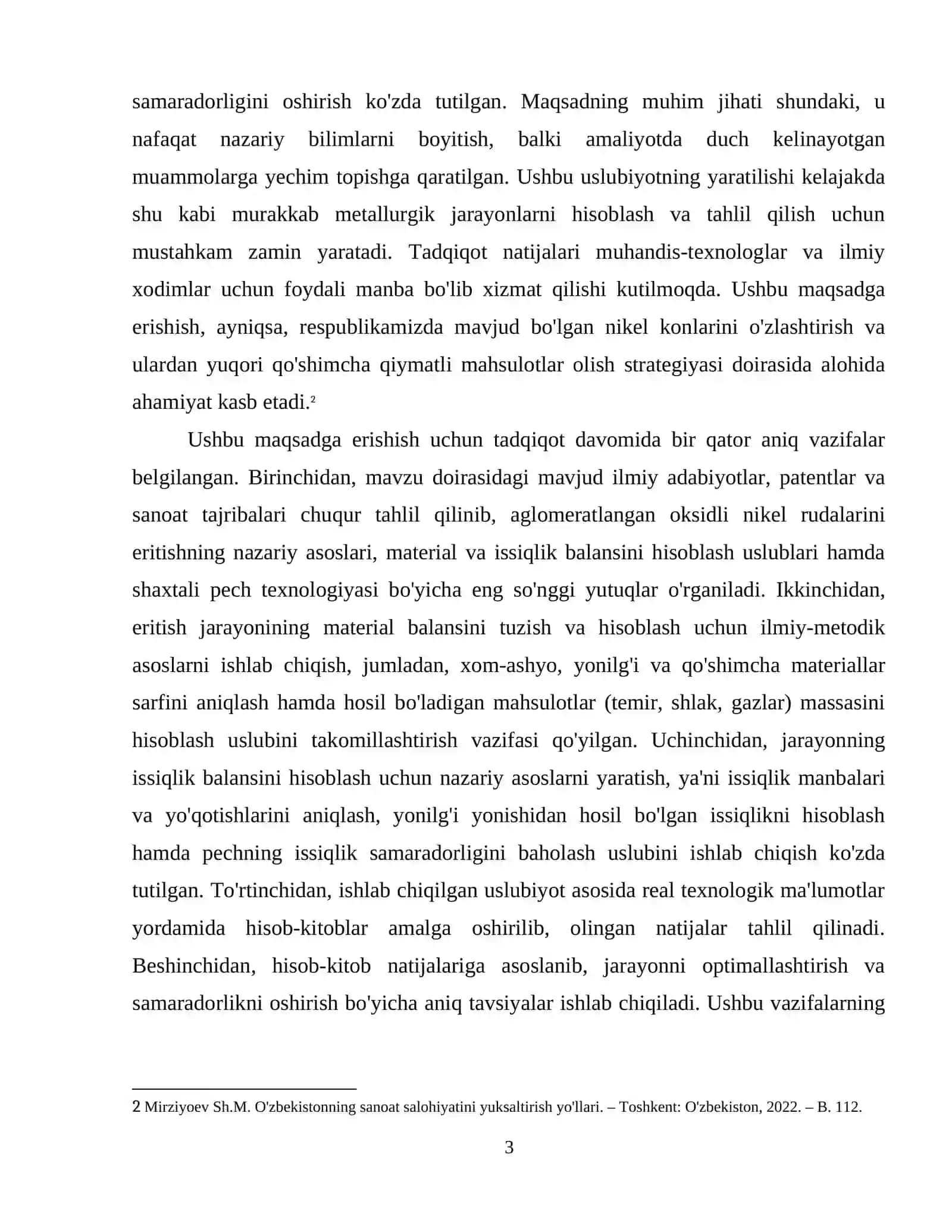 Shahtali pechda aglomeratlangan oksidli nikel rudalarini eritishning material va issiqlik balansini hisoblash 4