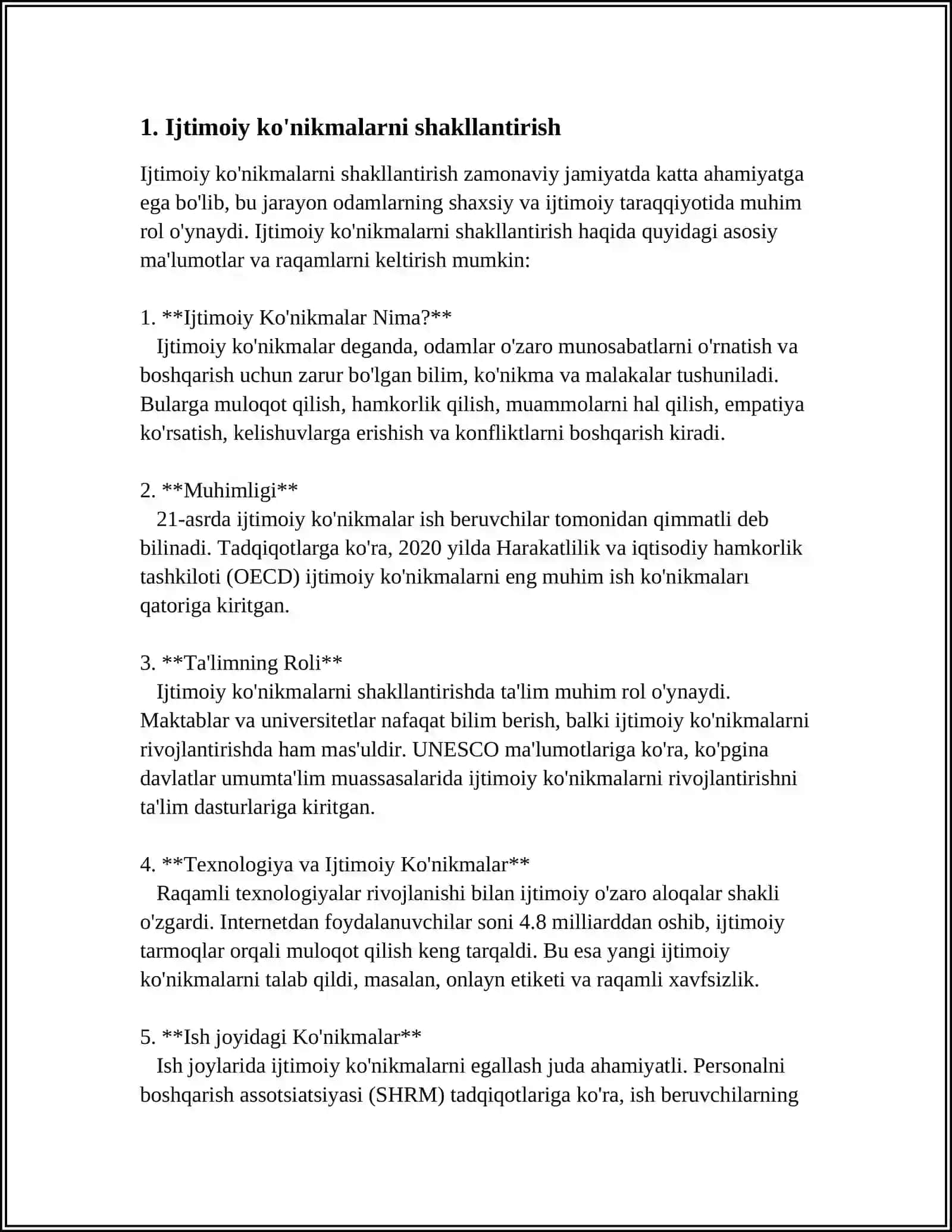 TA’LIMDA BOLALARNING IJTIMOIYLASHUVINI RIVOJLANTIRISH ORQALI HAYOTGA TAYYORLASH 4