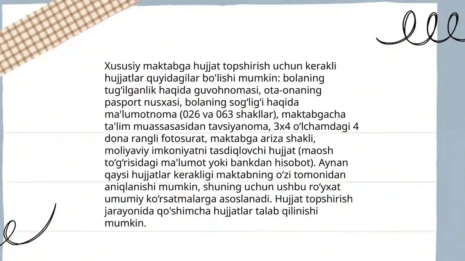 Xususiy maktab ochish va uning ma'lumotlari 4