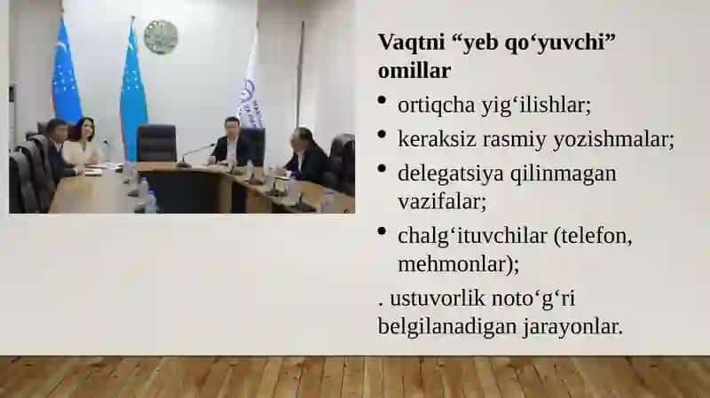 Rahbarning ish vaqti va undan unumli foydalanish 4