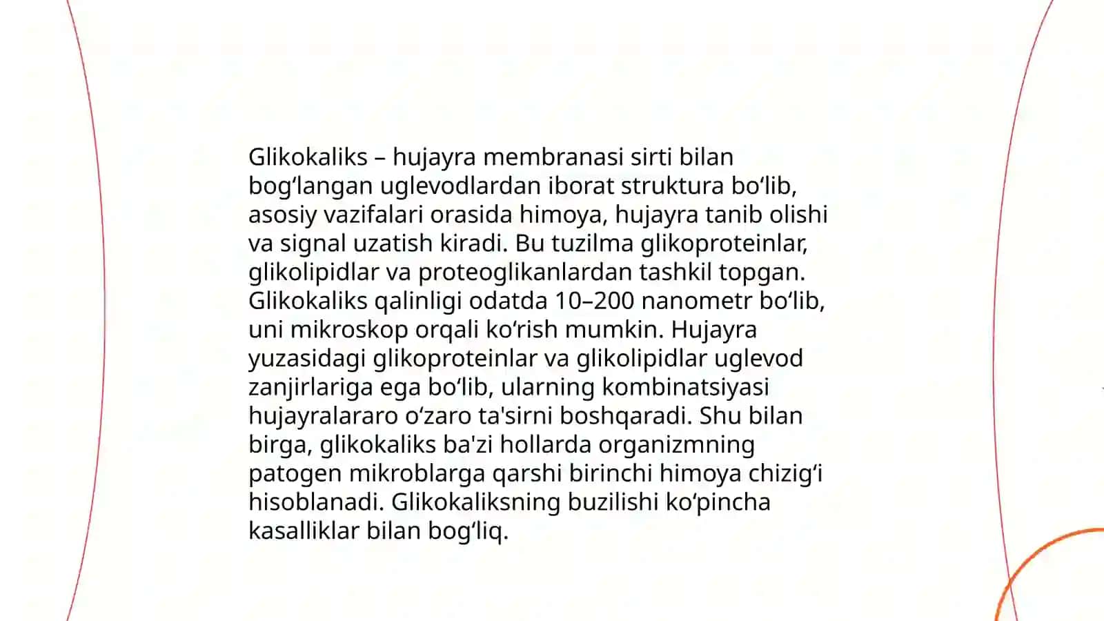 Hujayraning tashqi apparati.Glikokaliks, mikrotukchalar 4