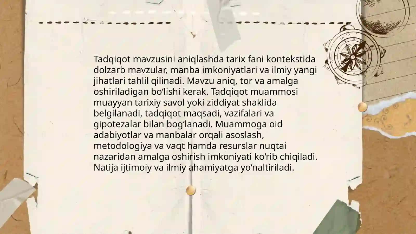Tarix fani ilmiy tadqiqot ishlarini tashkillashtirish tamoyillari 4