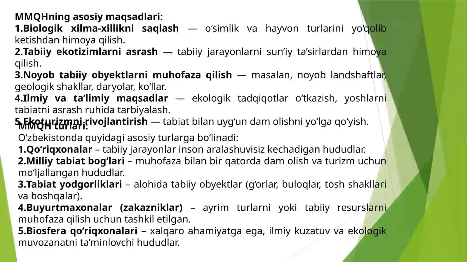Maxsus muhofaza qilingan hududlar (MMQH) 4
