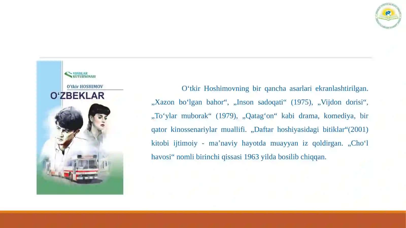 DARS ISHLANMASI O'tkir Hoshimoc 4