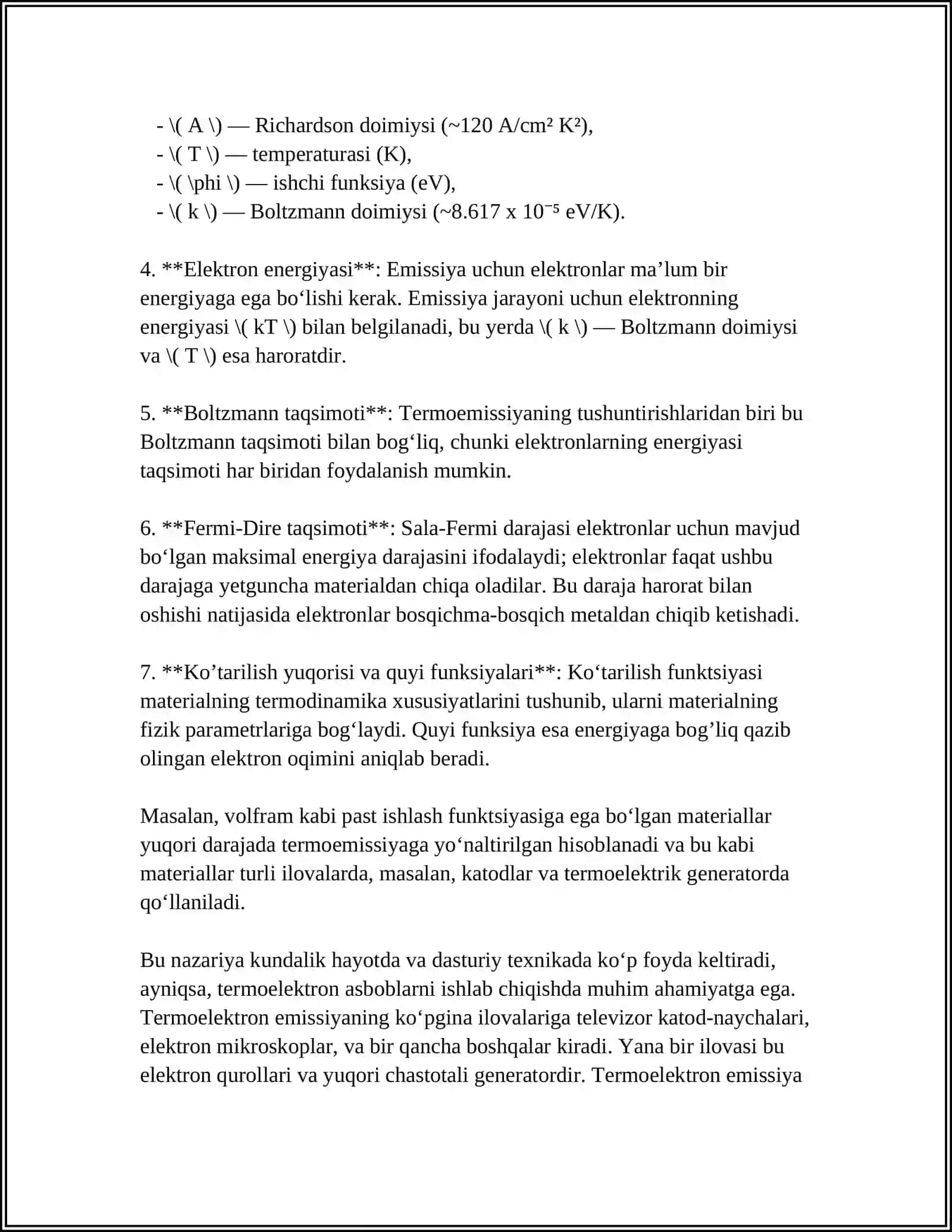 TERMOELEKTRON EMISSIYA 4