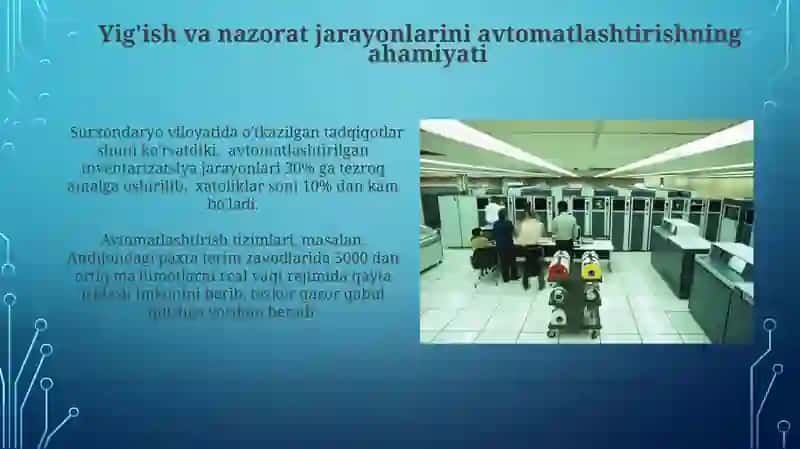Yigish va nazorat qilish jarayonlarini avtomatlashtirish 4