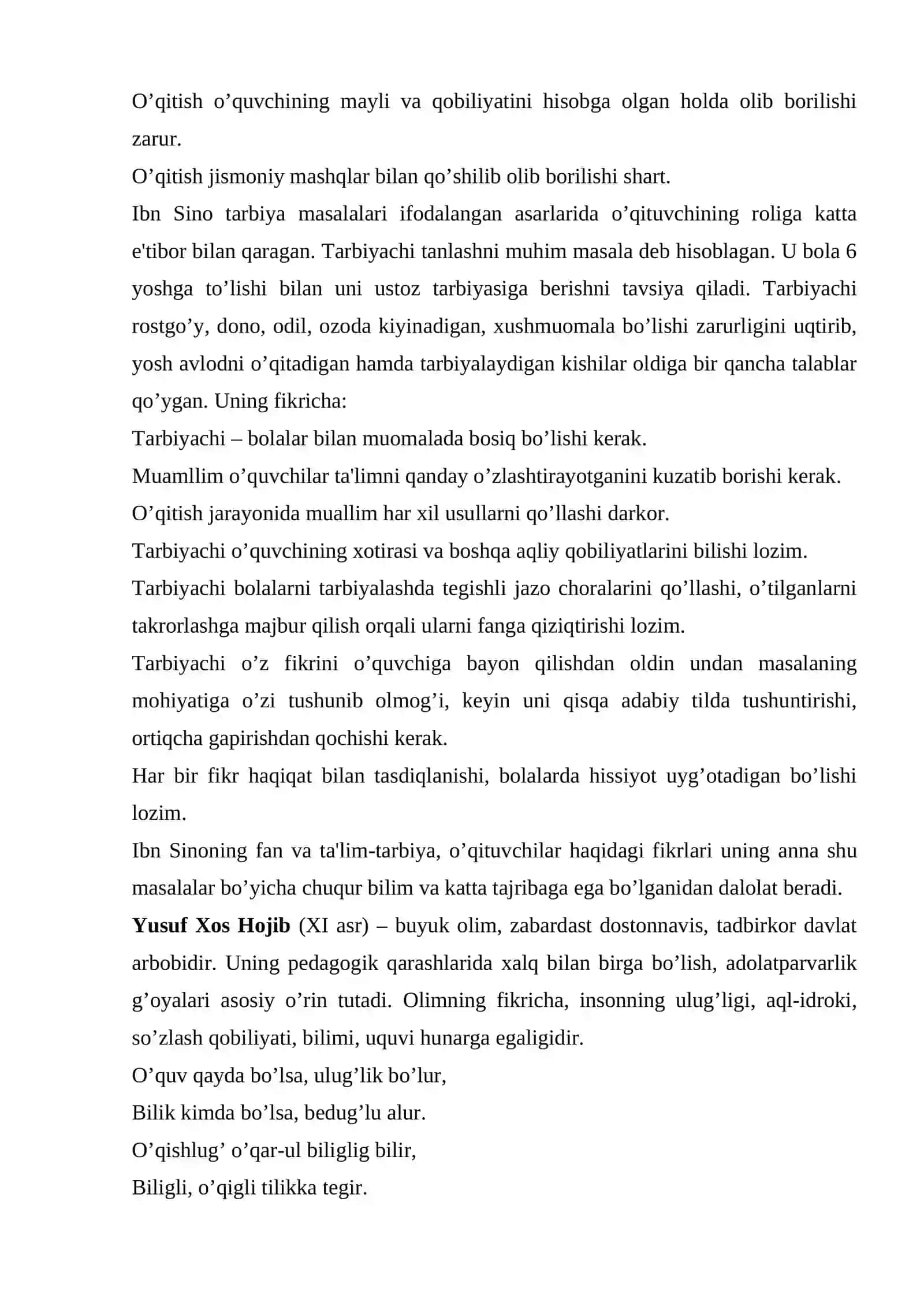 Pedagogik fikr tarixi va maktab amaliyotida o’qituvchi mahorati masalalari 4