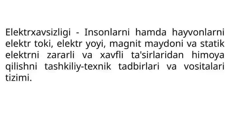Elektr xavfsizligi asoslari 4