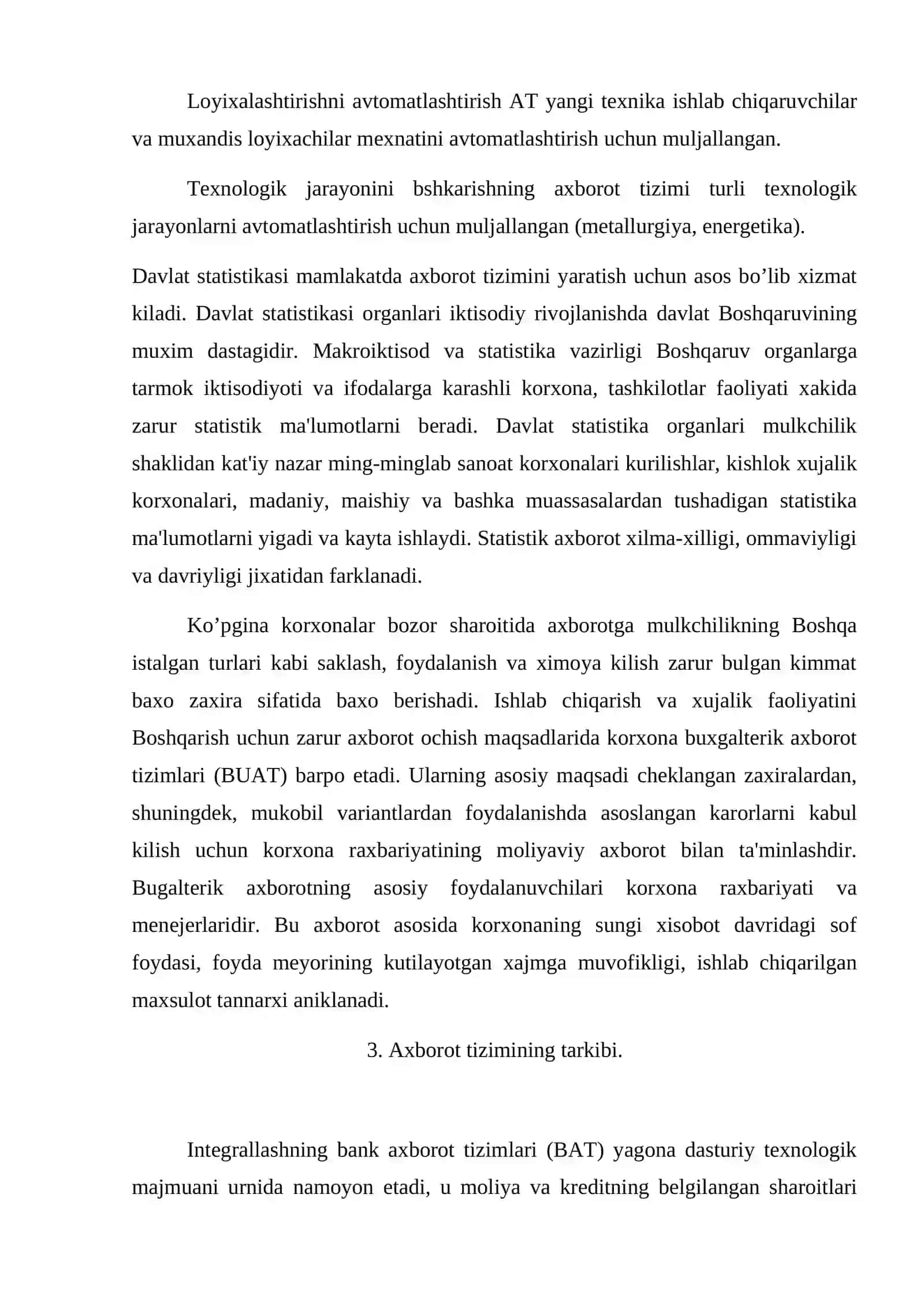 Axborot tizimlari va ularning funktsiyalari 4