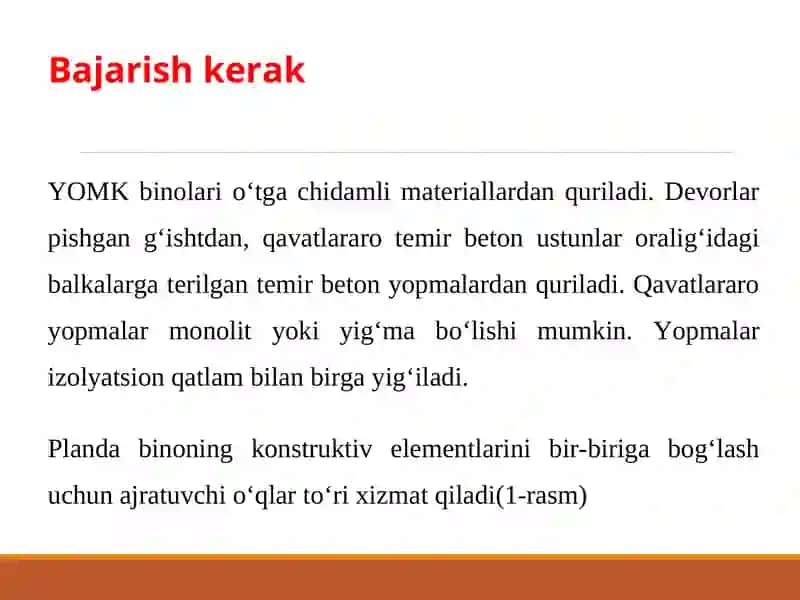 Binolarga qо‘yiladigan asosiy talablar 4