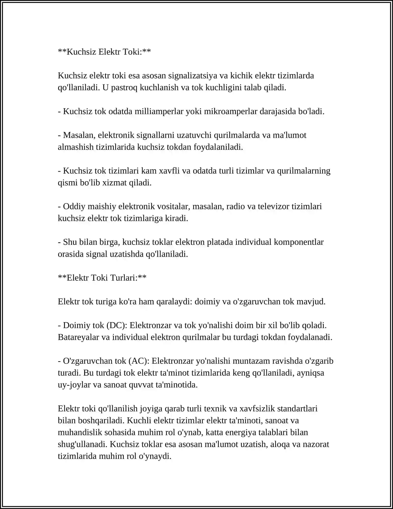 KUCHLI VA KUCHSIZ ELEKTR OLITLAR 4