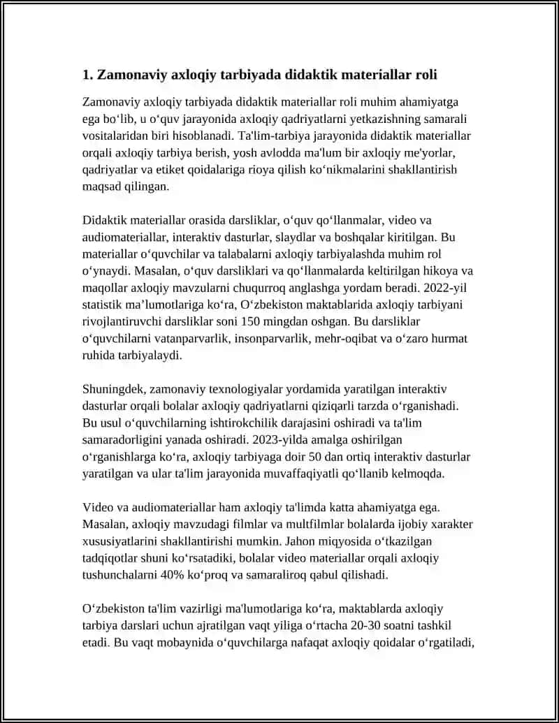 ZAMONAVIY AXLOQIY TARBIYANING YUTUQLARI VA KAMCHILIKLARI 4