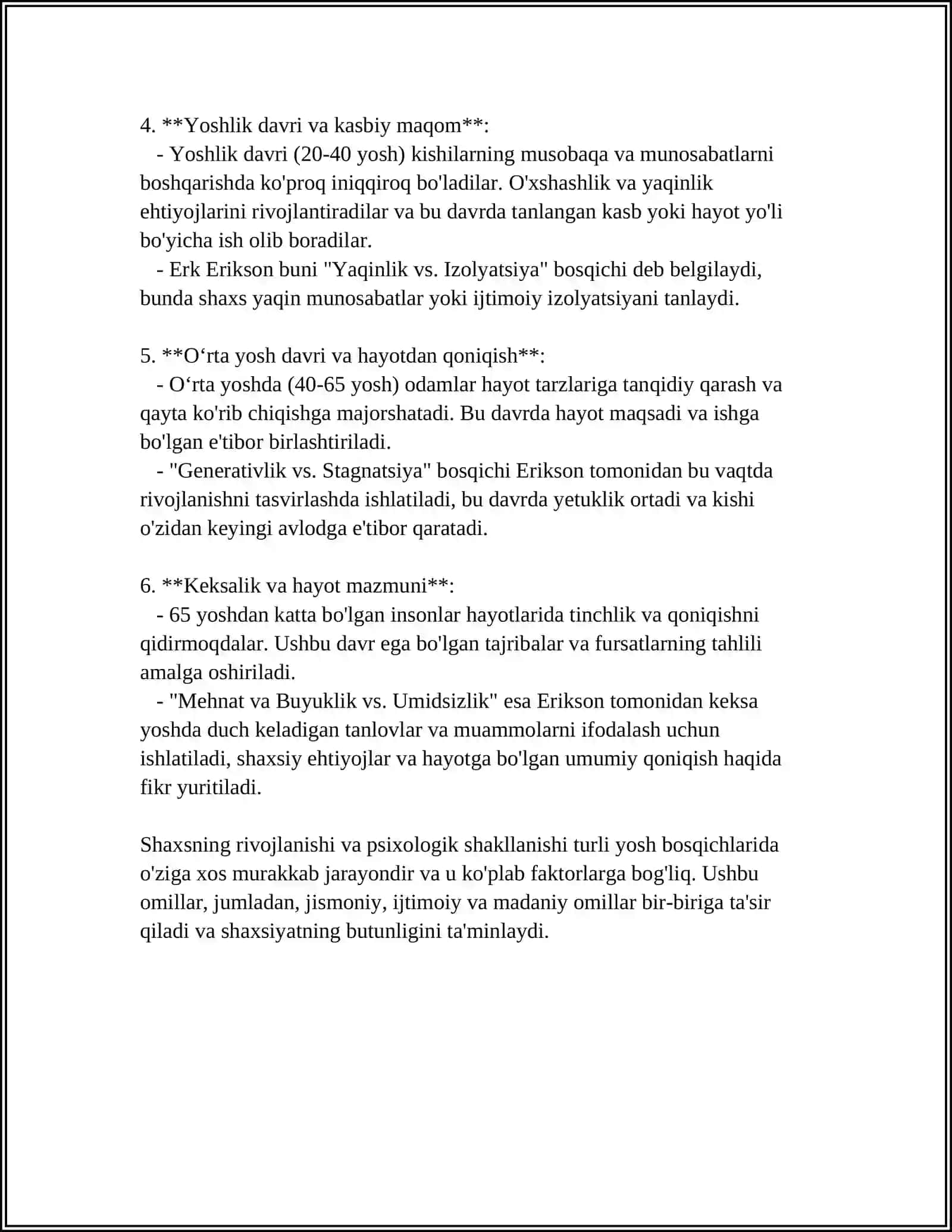 SHAXSNING RIVOJLANISHI, TARBIYASI VA IJTIMOIYLASHUVI 4