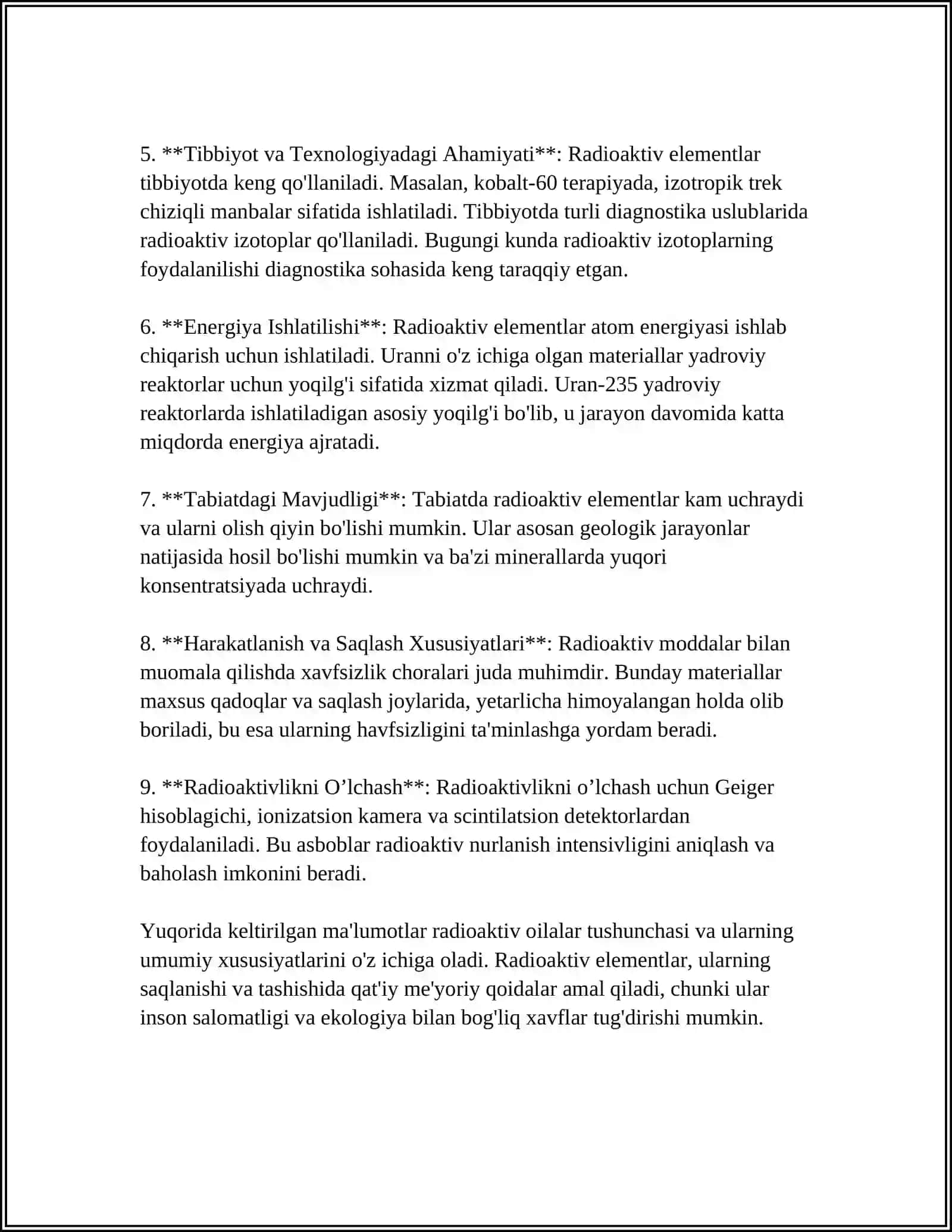 RADIOAKTIV OILALAR. SUNʼIY RADIOAKTIVLIK 4