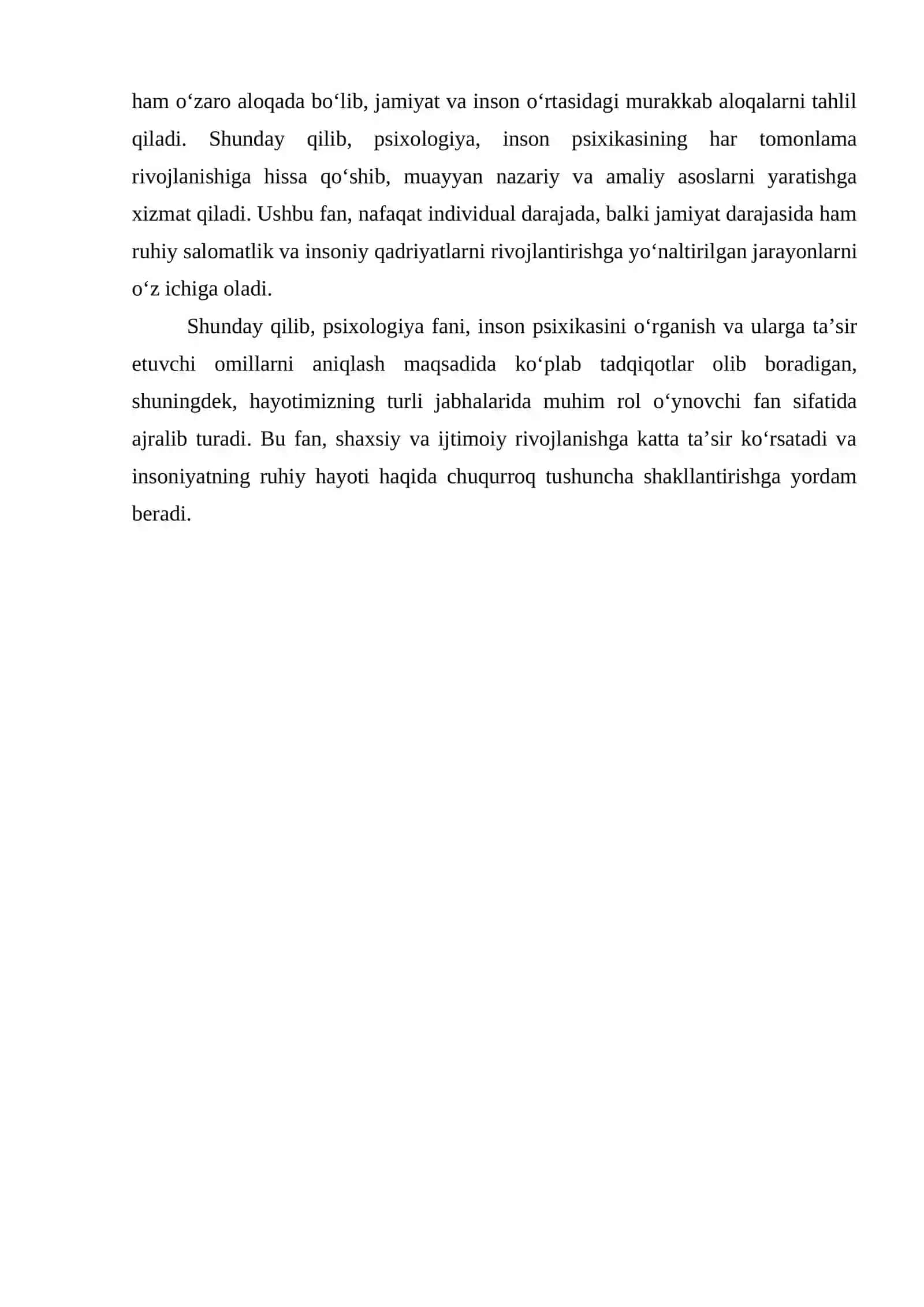 PSIXOLOGIYA FANINING PREDMETI, MAQSADI VA VAZIFALARI 4