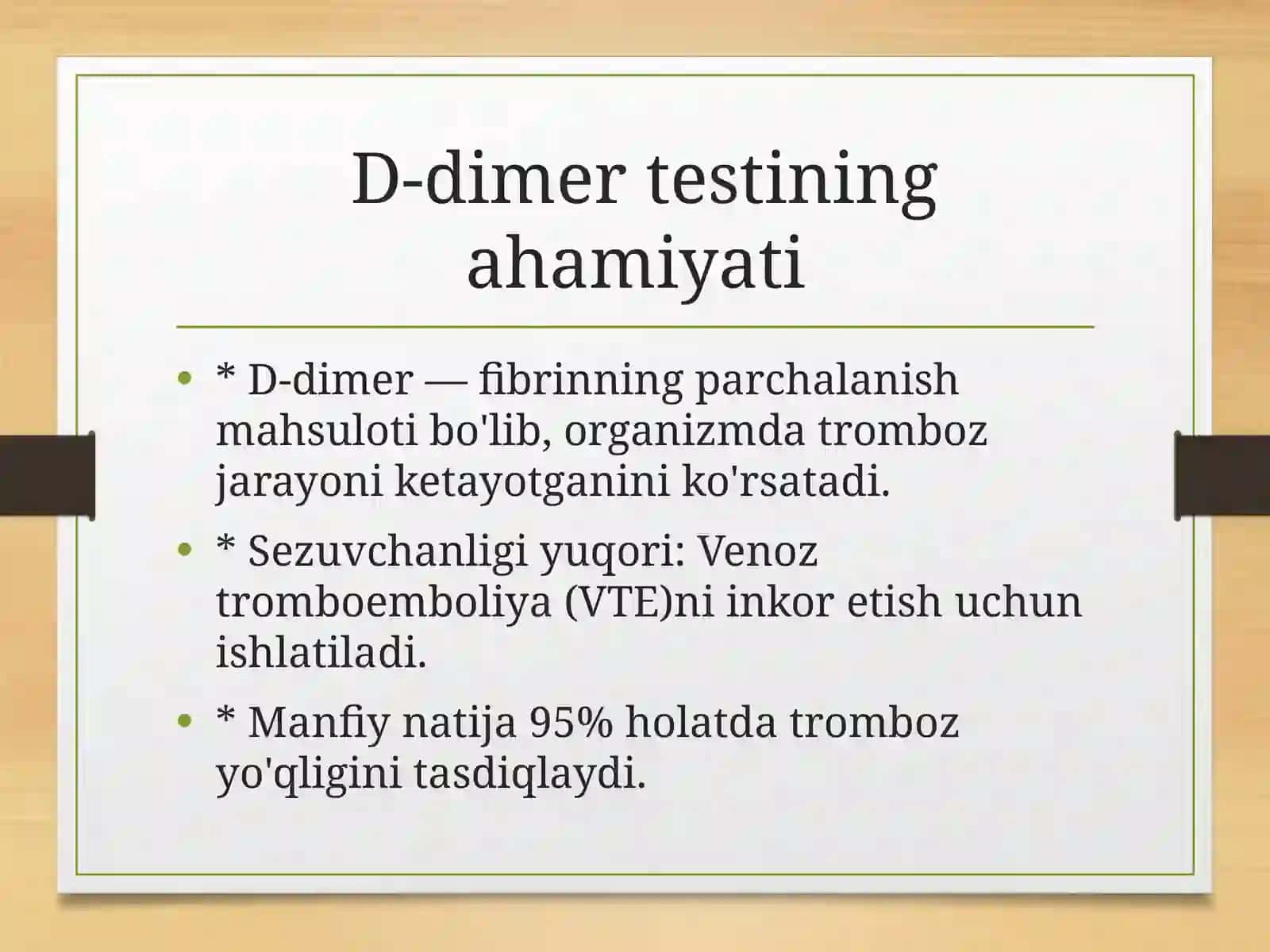 TROMBOZLAR LABORATOR DIAGNOSTIKASI 4