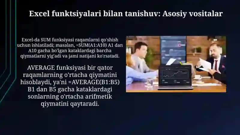 Iqtisodiy masalalarni MS Excel yordamida yechish 4