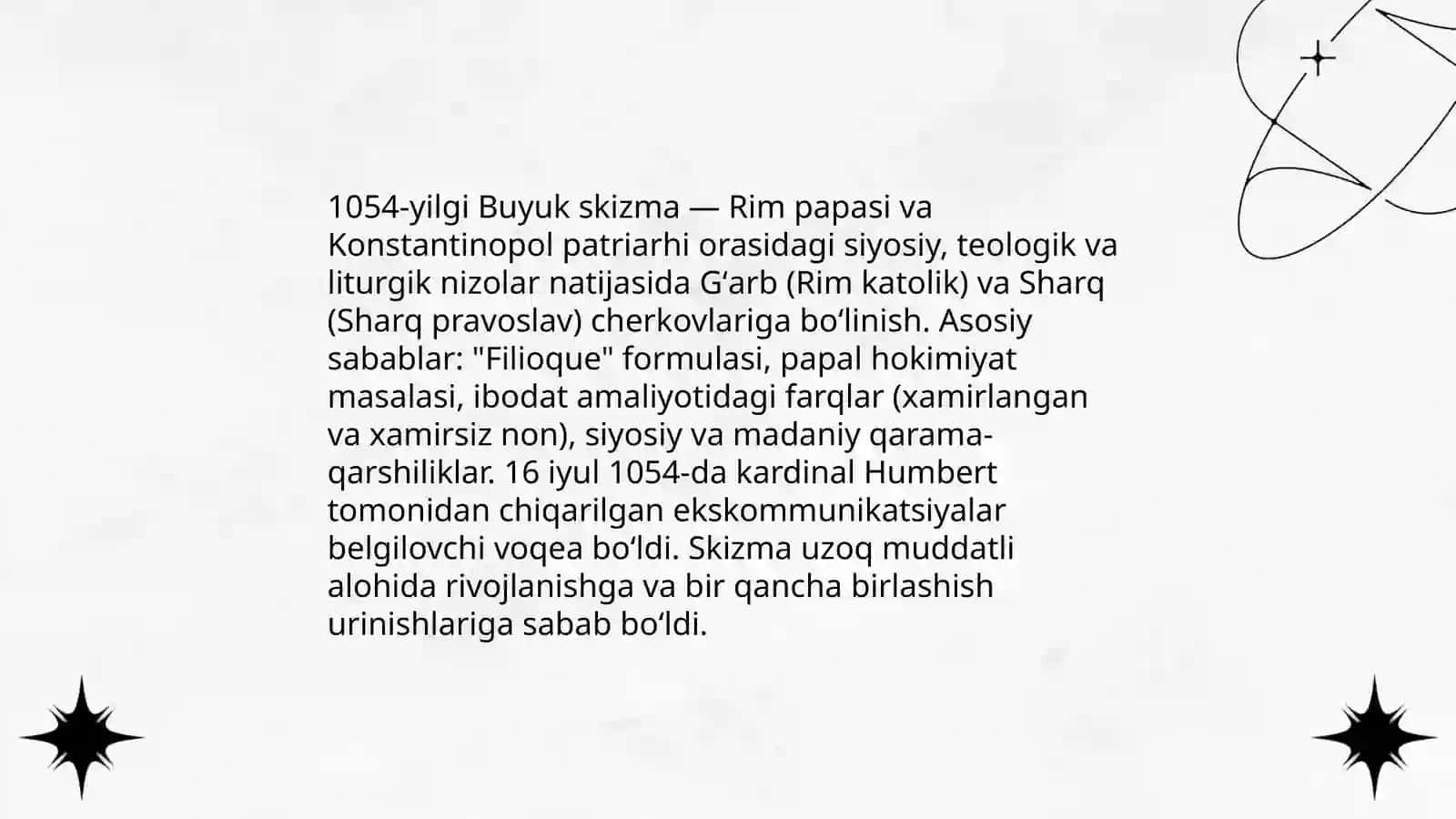 Oʻrta asrlarda xristian olamida sodir boʻlgan oʻzgarishlar 4