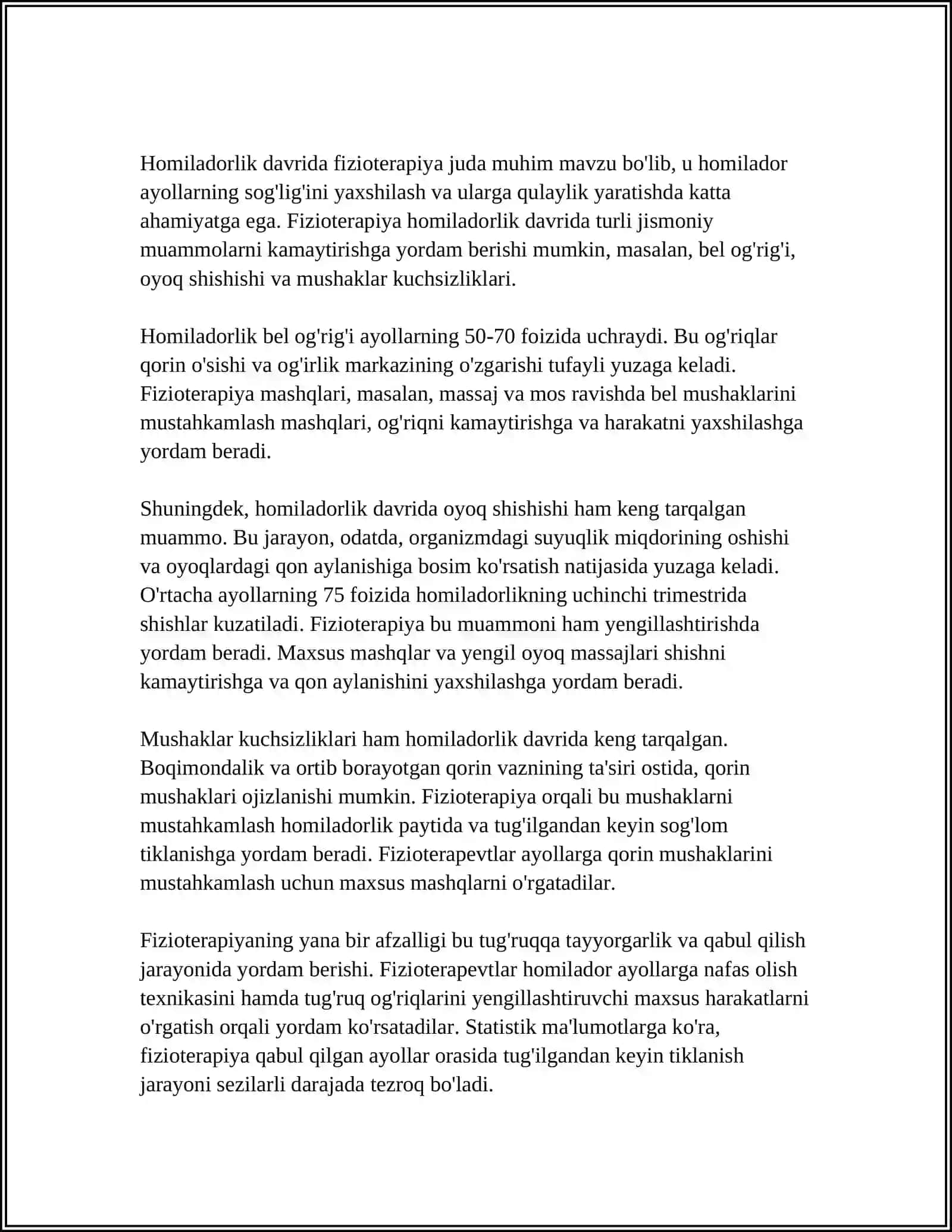 AKUSHERLIK VA GINIKALOGIYADA TIBBIY REABLITATSIYA USULLARI 4